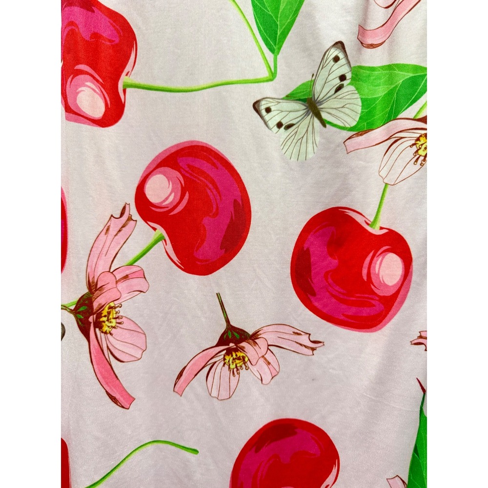 Finesse Cherry Blossom Butterfly Print Mini Slip Dress Pink Womens Large - Picture 3 of 4